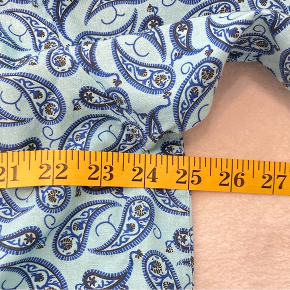 Alan Flusser Classic Paisley Print Button Down Shirt - L - Picture 4 of 8